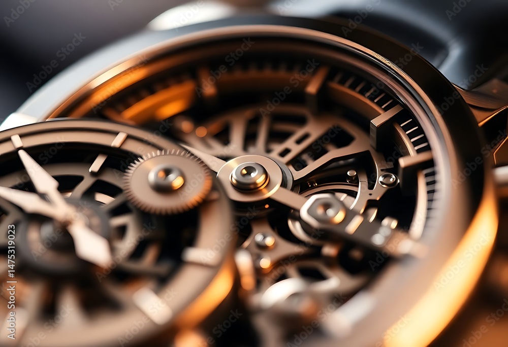 Fototapeta premium close up view of a watch face