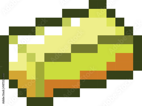 Pixel art gold bar ingot collectible resource icon