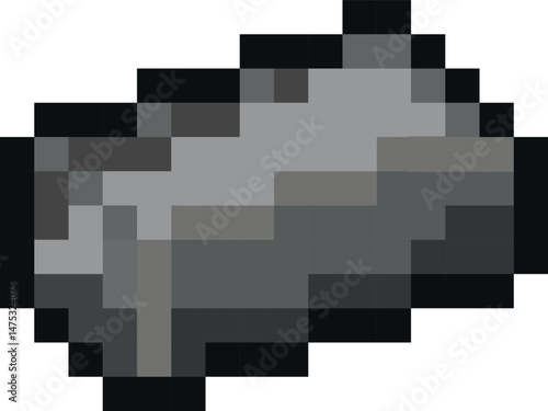 Pixel art iron bar ingot basic crafting material icon