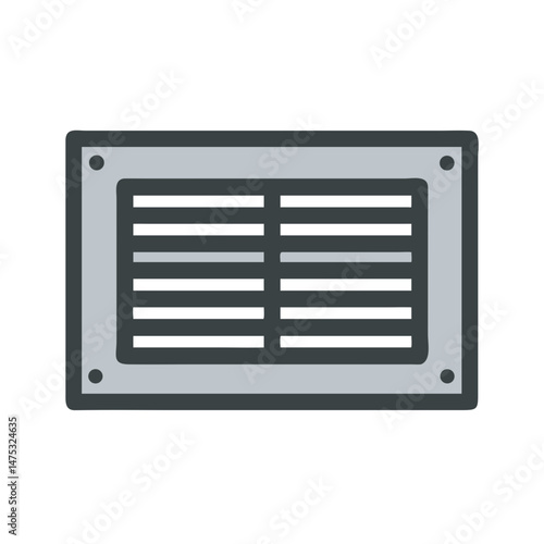 Vector illustration of ventilation grille on a White Background