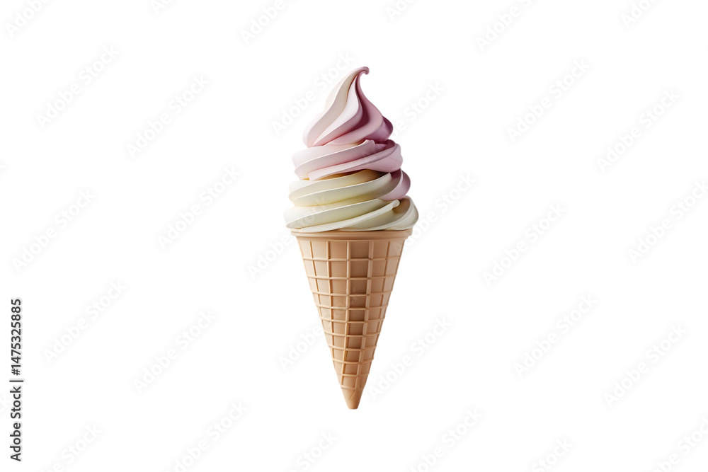 Delicious Two-Tone Swirl Frozen Yogurt Ice Cream Cone Delicious Two-Tone Swirl Frozen Yogurt Ice Cream Cone