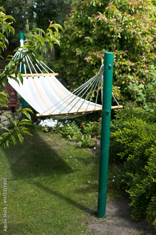 Hammock, rest and recreation in the garden.
