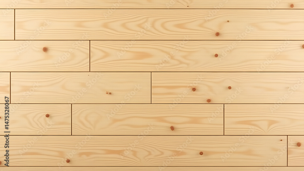 Fototapeta premium Oiled ash wood brick pattern with satin finish, warm blonde tones, perfect staggered layout, organic modern design, shadowless HD texture.