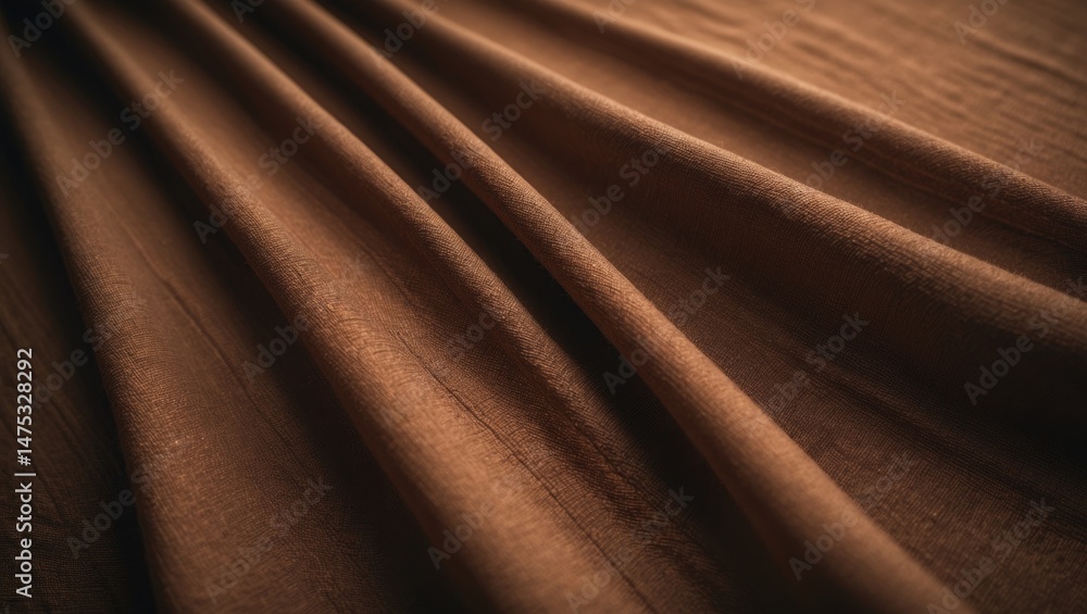 Fototapeta premium Canvas fabric with a brown textured backdrop