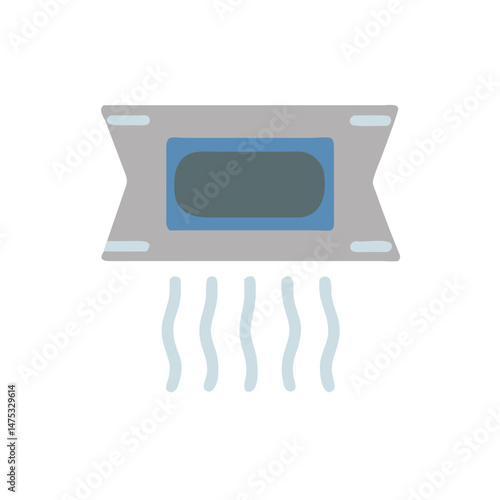 Geometric flat graphic style air purifier illustration on White