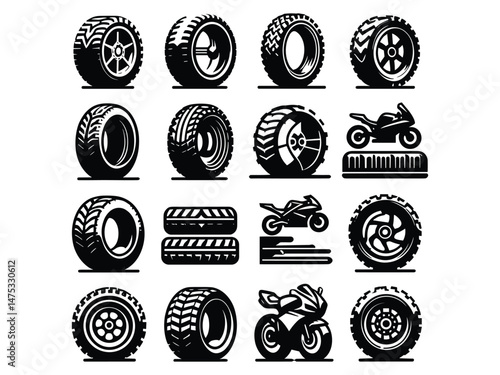 Tire Vector Icon Pack
