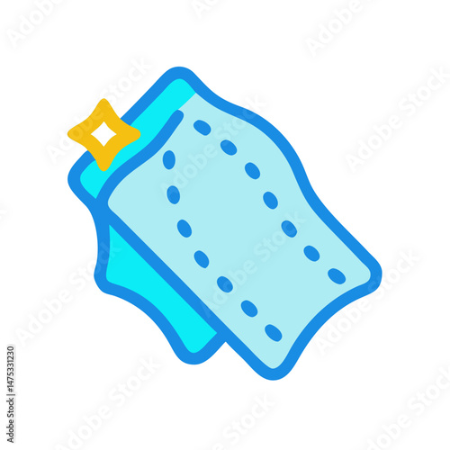Sparkling cleaning wipe illustration with cleaning star on top