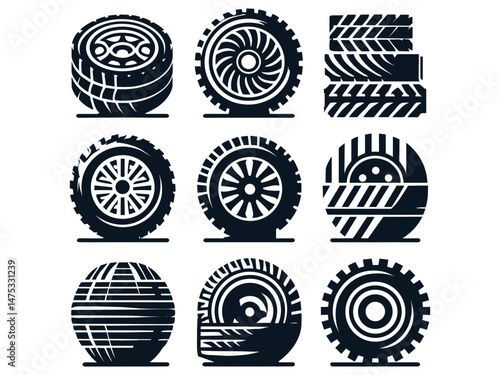 Tire Vector Icon Pack