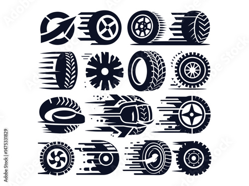 Tire Vector Icon Pack