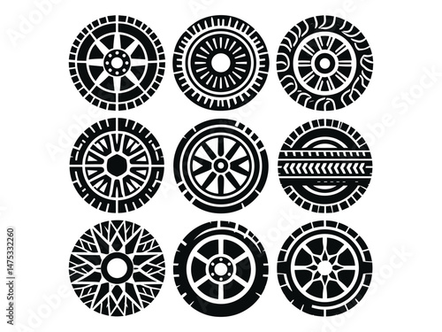 Tire Vector Icon Pack