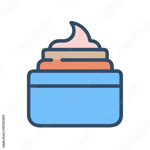 Minimalist Cosmetic Cream Container on a Black Background