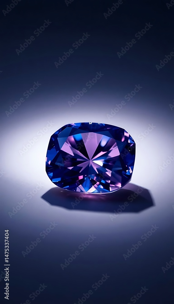 Fototapeta premium purple diamond on a black background