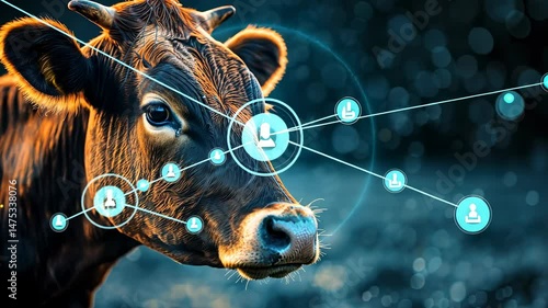 Digital Agriculture: Cow Connected to Network