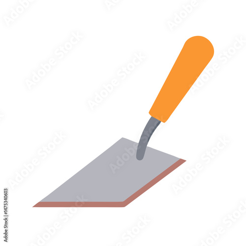 Isolated illustration of a trowel on a White Background