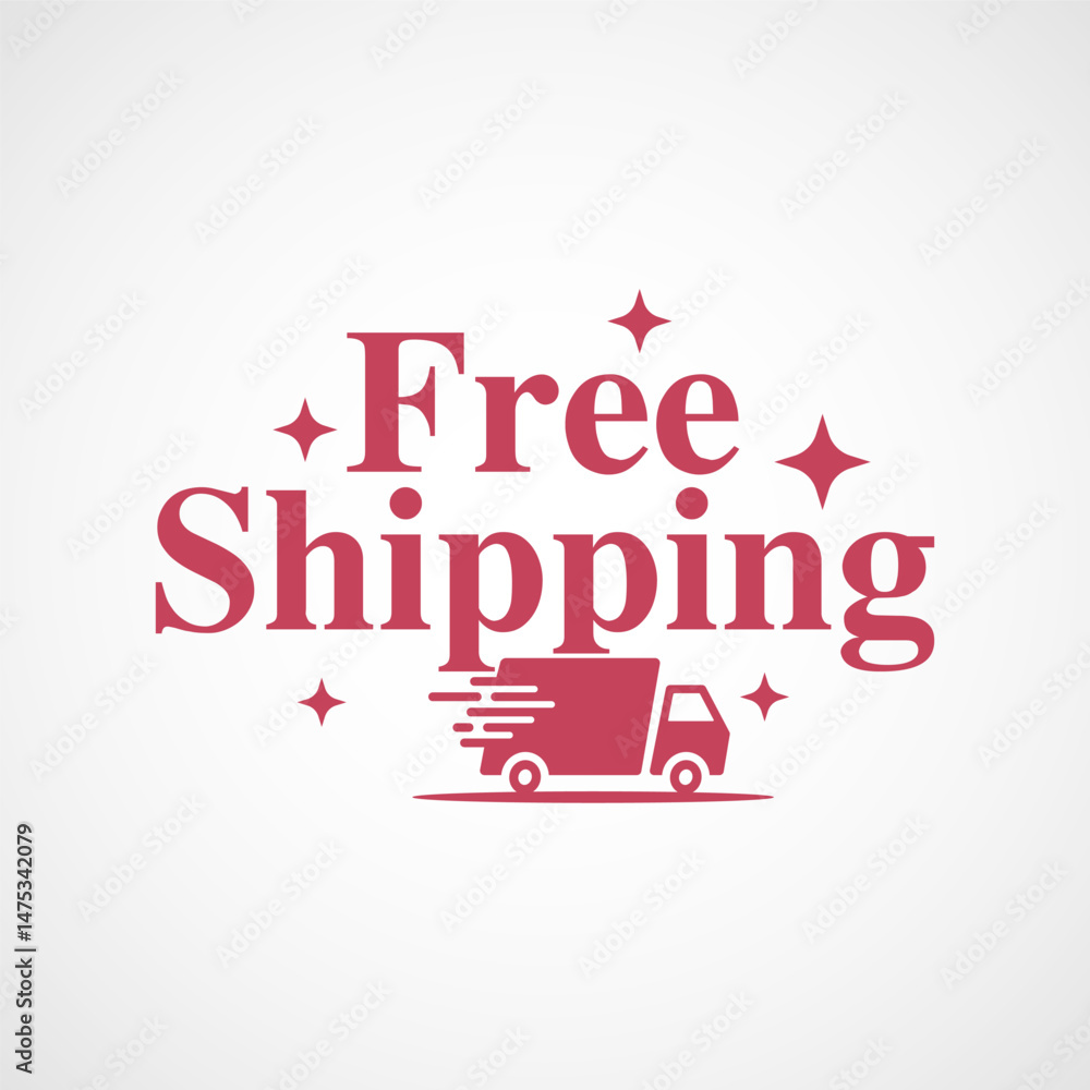 Fototapeta premium Free shipping icon, Free delivery vector icon