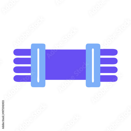 Purple and blue parallel bars illustration on White Background