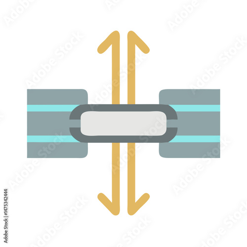 Abstract data flow concept with arrows on White Background
