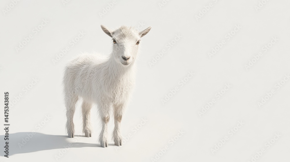Fototapeta premium goat isolated on white background