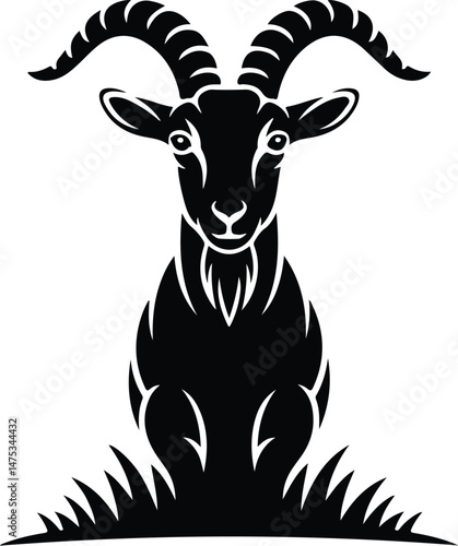 Goat Silhouette Set | Farm Animal Vector Graphics Goat Silhouettes Collection | Livestock, Nature, and Agriculture Icons