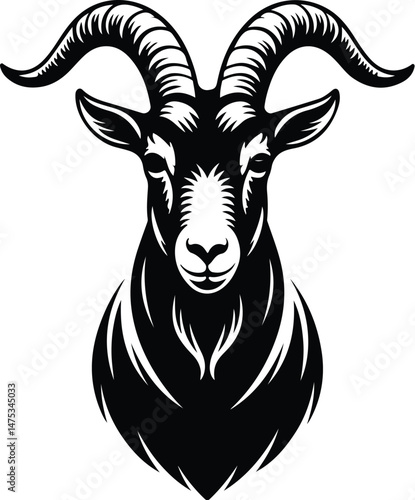Goat Silhouette Set | Farm Animal Vector Graphics Goat Silhouettes Collection | Livestock, Nature, and Agriculture Icons