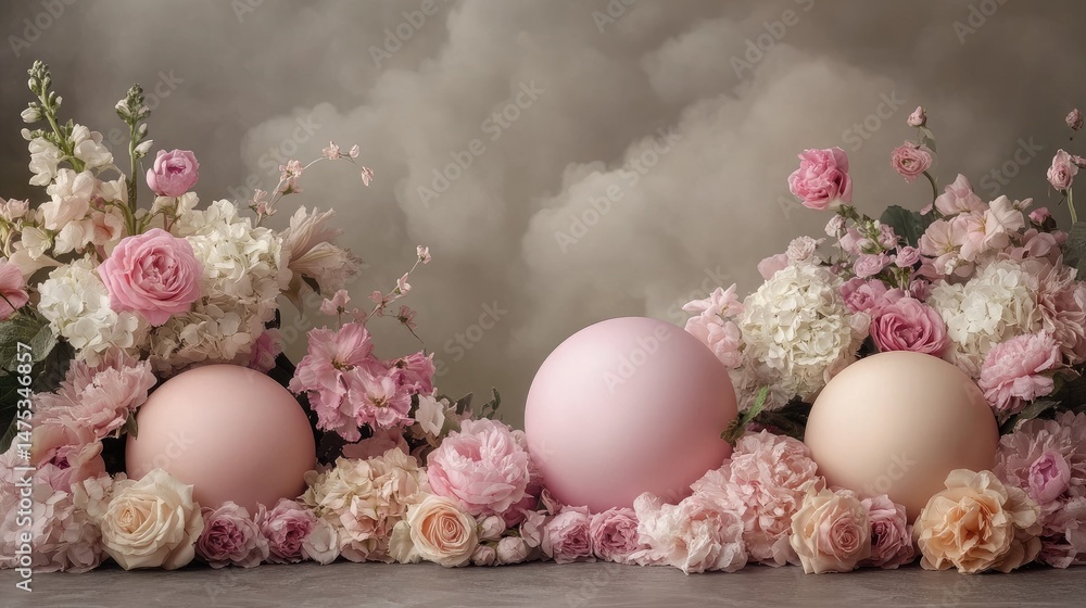 Fototapeta premium Flower and Sphere Still Life