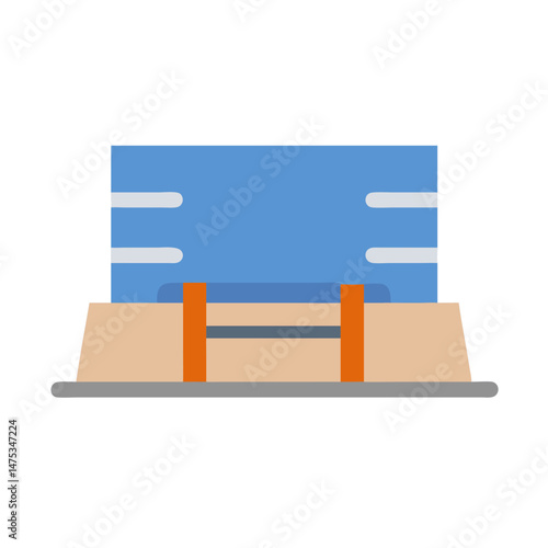 Abstract flat design image of a generic machine element