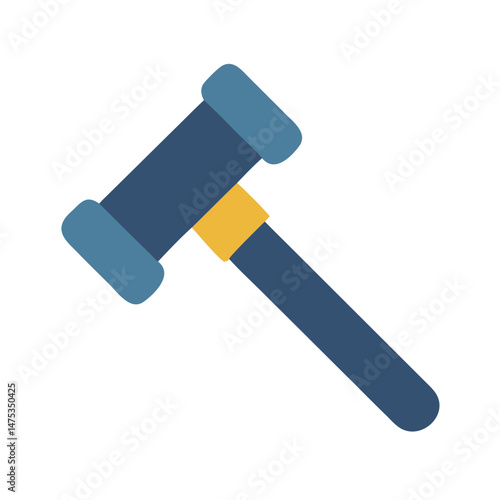 Blue gavel on White Background auction law and order