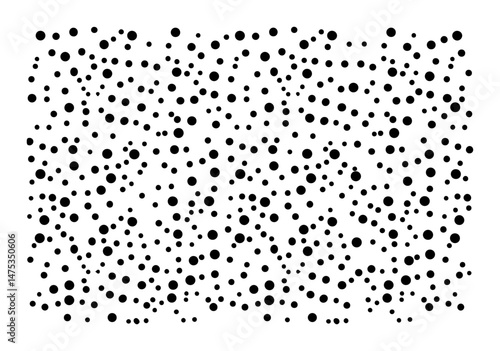 random dots pattern in black and white vector design