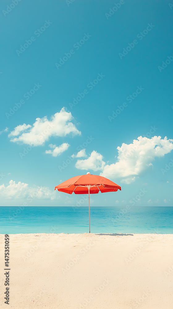 Beach Umbrella Sunny Day Beach Umbrella Sunny Day