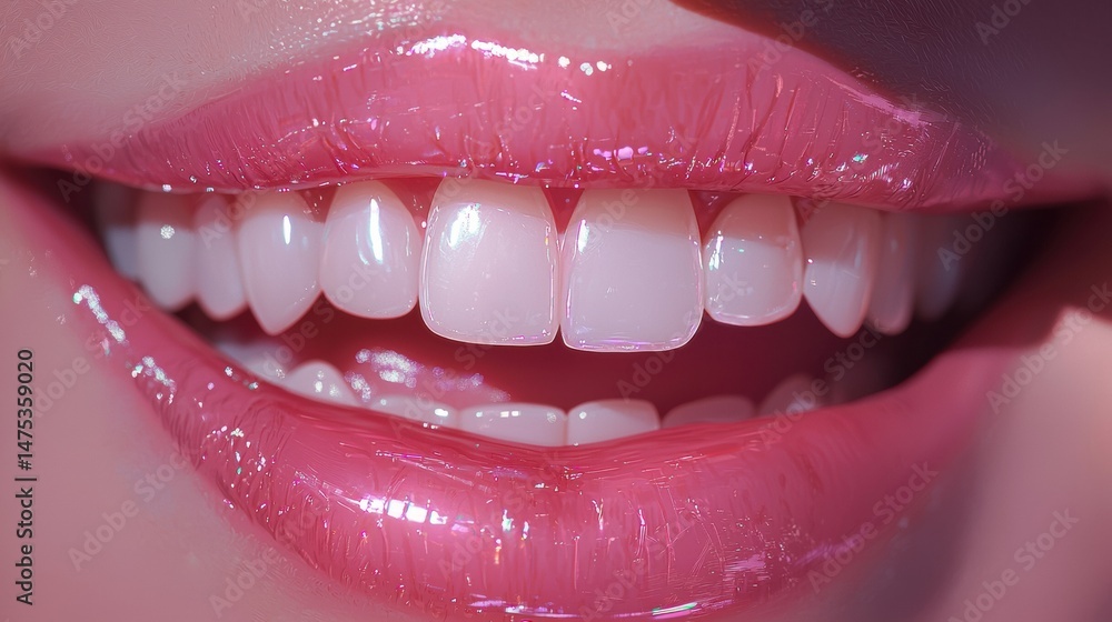 Obraz premium Radiant smile a celebration of dental beauty and hygiene