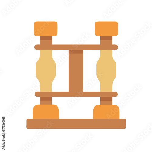 Flat vector illustration of a simple cat tree design