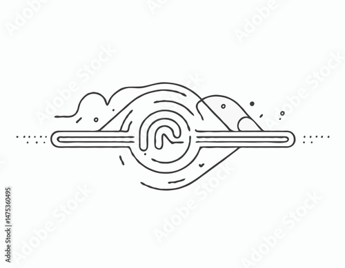VPN Connection Line Art