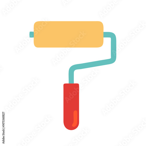Isolated paint roller icon illustration on a White Background