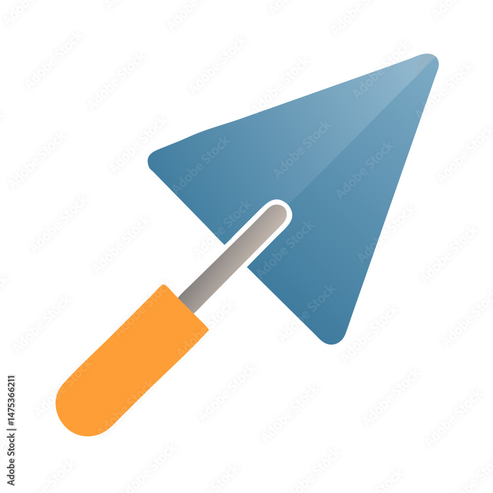 Cartoon trowel construction tool isolated on a White Background Cartoon trowel construction tool isolated on a White Background