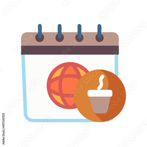 Scheduling international meetings with coffee breaks reminder graphic