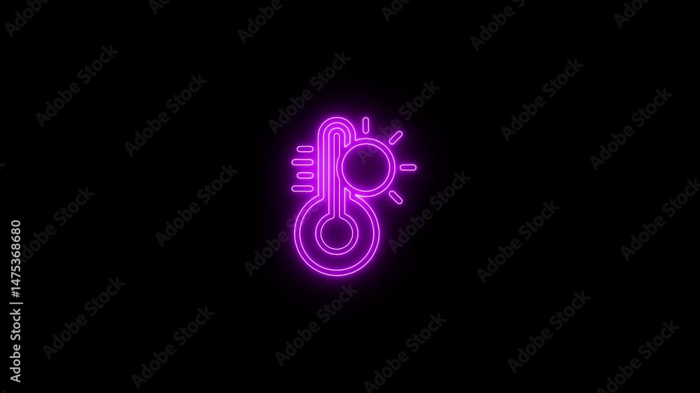 glowing neon energy icon animation black background. 4K Video motion graphic animation. glowing neon energy icon animation black background. 4K Video motion graphic animation.