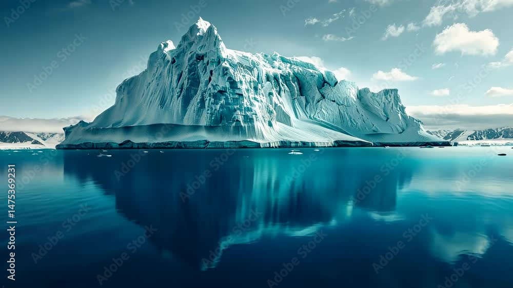 custom made wallpaper toronto digitalMajestic Iceberg Reflection in Arctic Ocean