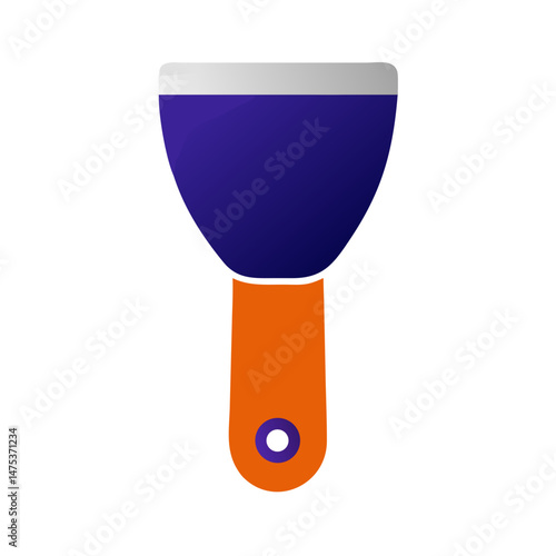 Cartoon illustration of a painter's filling knife tool