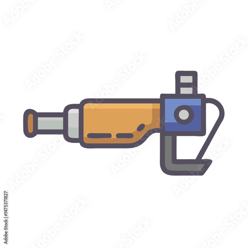 Cartoon illustration of an unknown handheld device on White