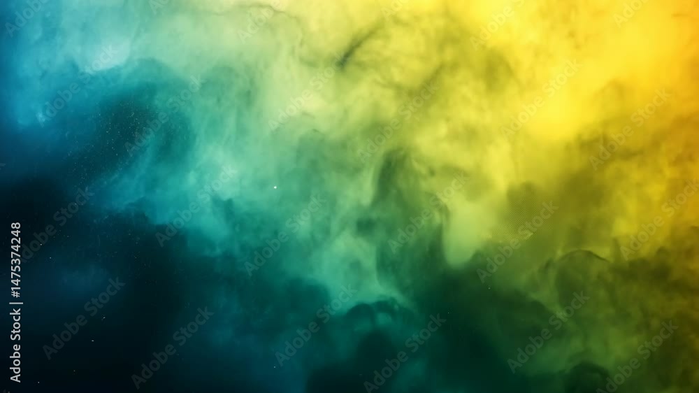 Abstract Nebula: Celestial Dreamscape in Teal and Gold Abstract Nebula: Celestial Dreamscape in Teal and Gold