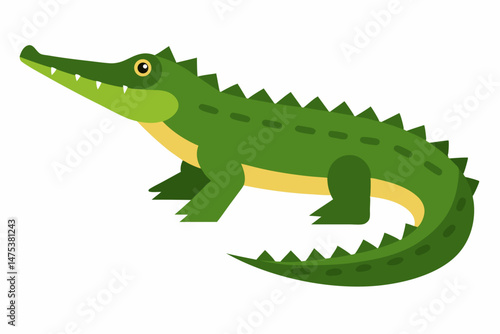 cartoon crocodile with a smile