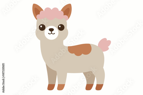 alpaca cute small cartoon baby animal