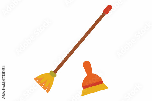 broom isolated on white