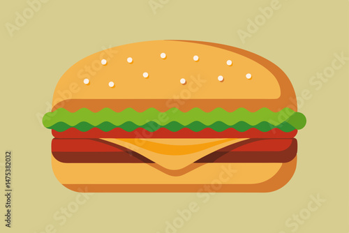 vector illustration of a burger