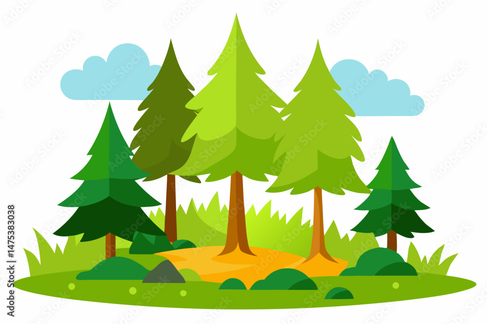 Fototapeta premium vector illustration of a christmas tree