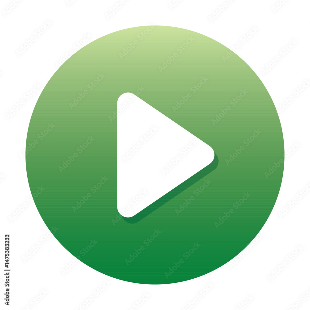 Play sign green button. Green play button Vector illustration isolated on a white background. Media, web and play symbol logo design, Digital Video Logo Design Template. Play sign green button. Green play button Vector illustration isolated on a white background. Media, web and play symbol logo design, Digital Video Logo Design Template.