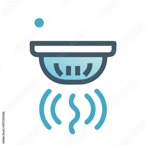 Abstract vector icon of a bathroom shower head