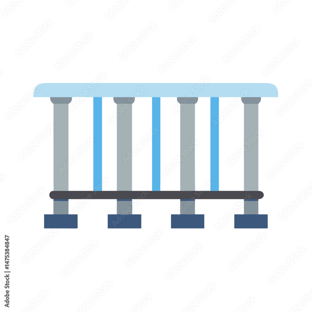 Simple abstract vector graphic of building facade or bridge Simple abstract vector graphic of building facade or bridge