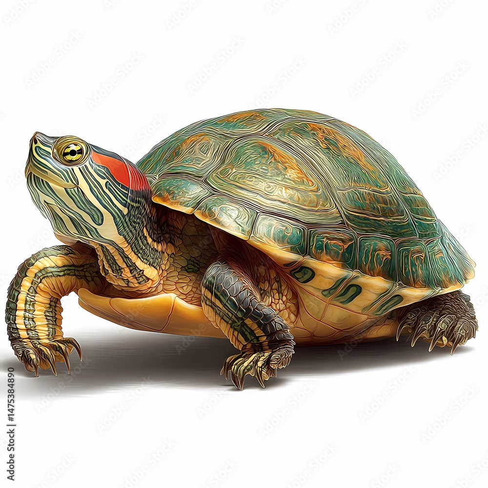 Obraz premium Stunning RedEared Slider Turtle Image