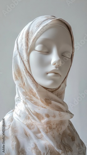 Wallpaper Mural Muslim woman in hijab. Mannequin in white dress and hijab. Modesty. Religion Islam. Torontodigital.ca